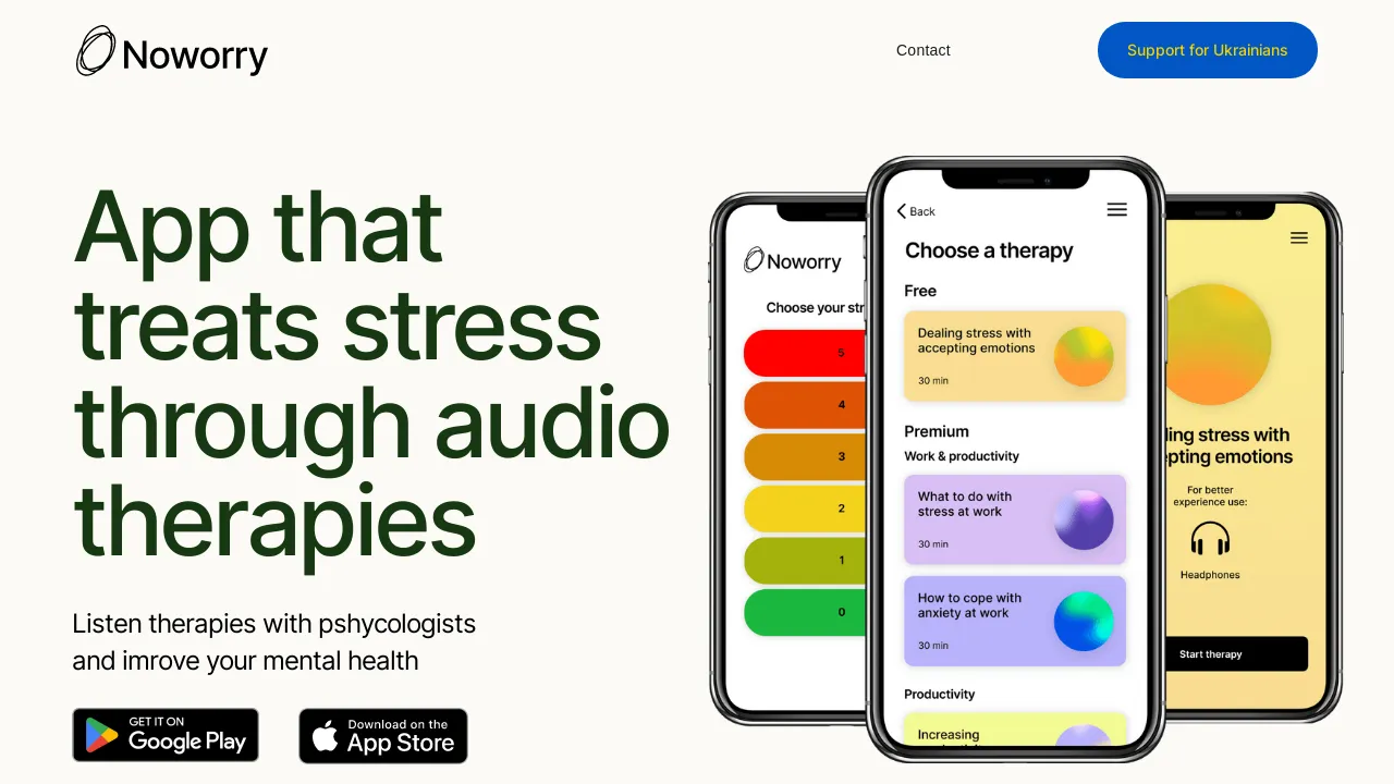 Noworry AI psychologist BestofAI